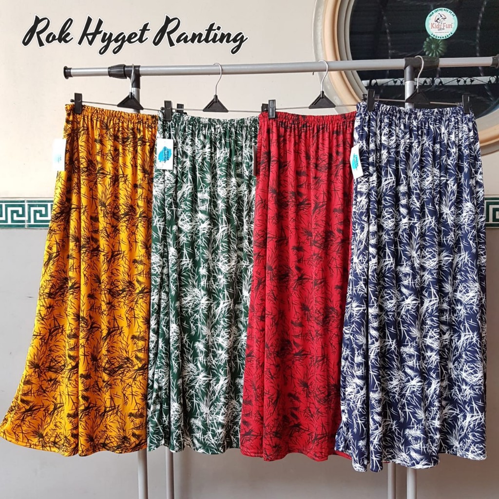 ROK MUSLIM HYGET BUNGA MAYUNG - ROK MOTIF SIMPLE PANJANG MURAH maxi skirt jumbo wanita