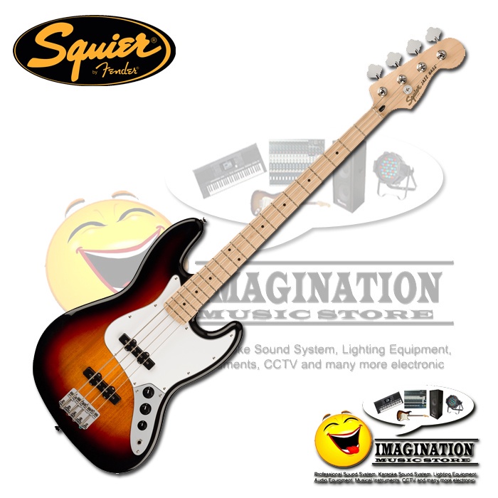 Jual Squier Affinity Series Jazz Bass 2021 3-color Sunburst With Maple ...