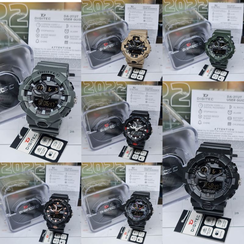 JAM TANGAN PRIA DIGITEC DA2112/DA 2112 DOUBBLETIME ORIGINAL