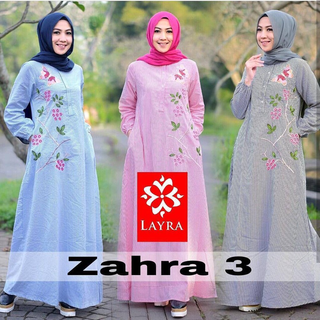  Baju  Gamis  Shopee  Voal Motif