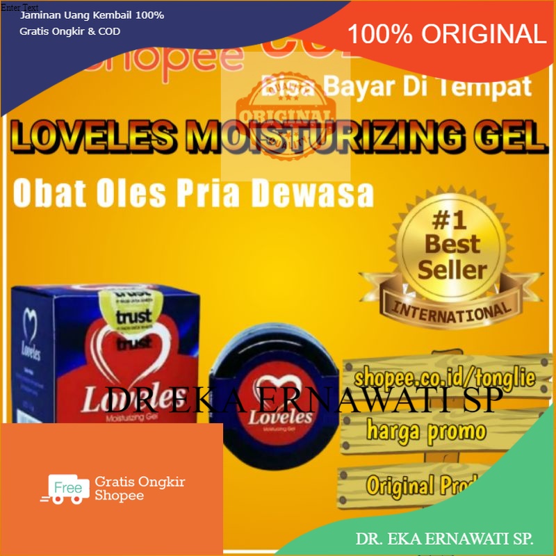 100% ASLI Obat Kuat Oles Tahan lama pria - Loveles Moisturizing Gel