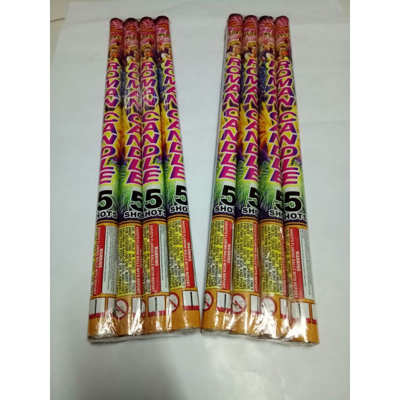 1 pcs kembang api Roman candle 5 shot 0,8 inci