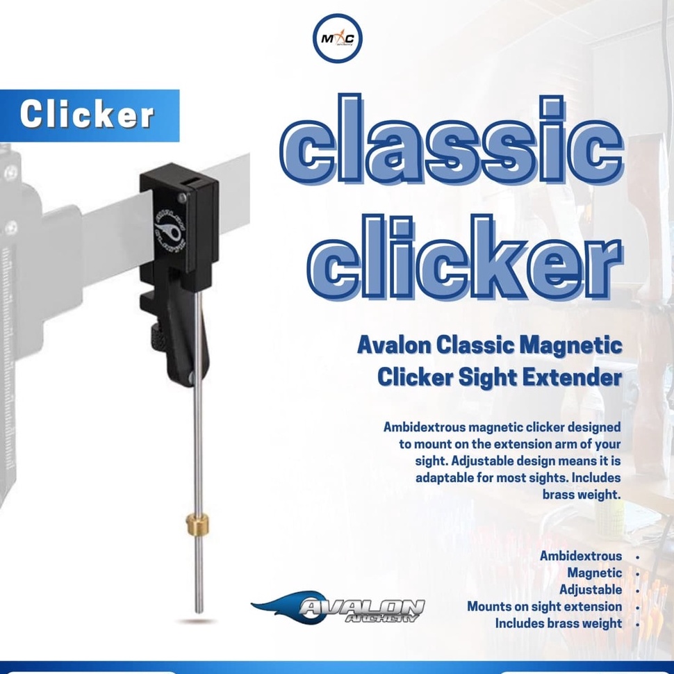 clicker busur panahan avalon clicker classic sight extender anak panah - clicker busur panah