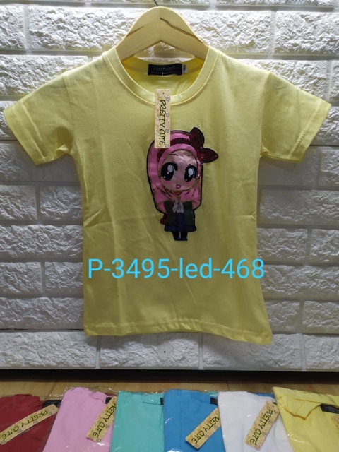 KAOS LED ANAK PROMO 3 PCS = 98.000 / KAOS LAMPU COWOK CEWEK