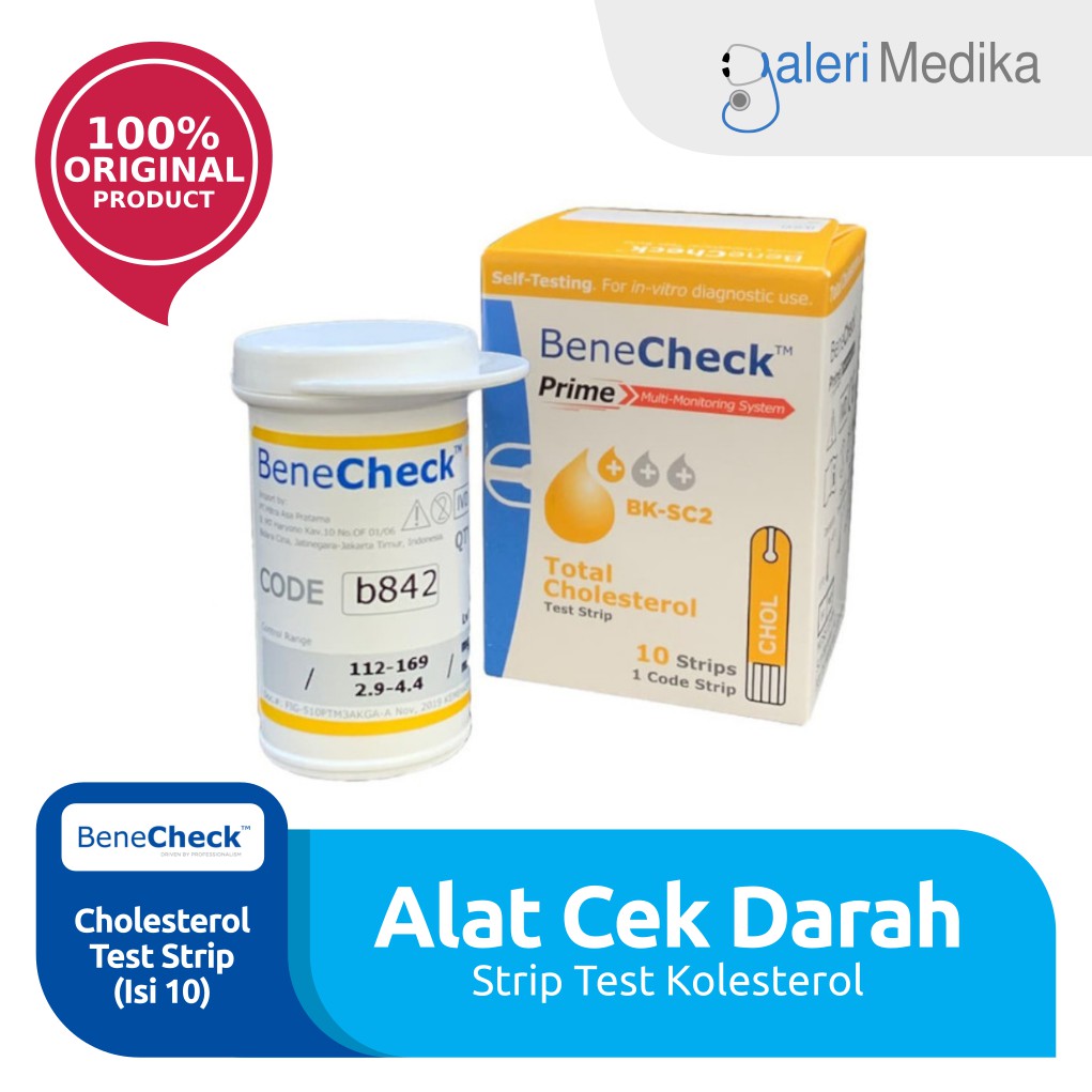 Benecheck Prime Strip Cholesterol / Benecheck Prime Strip Kolesterol / Benecheck Prime Cholesterol Test Strips