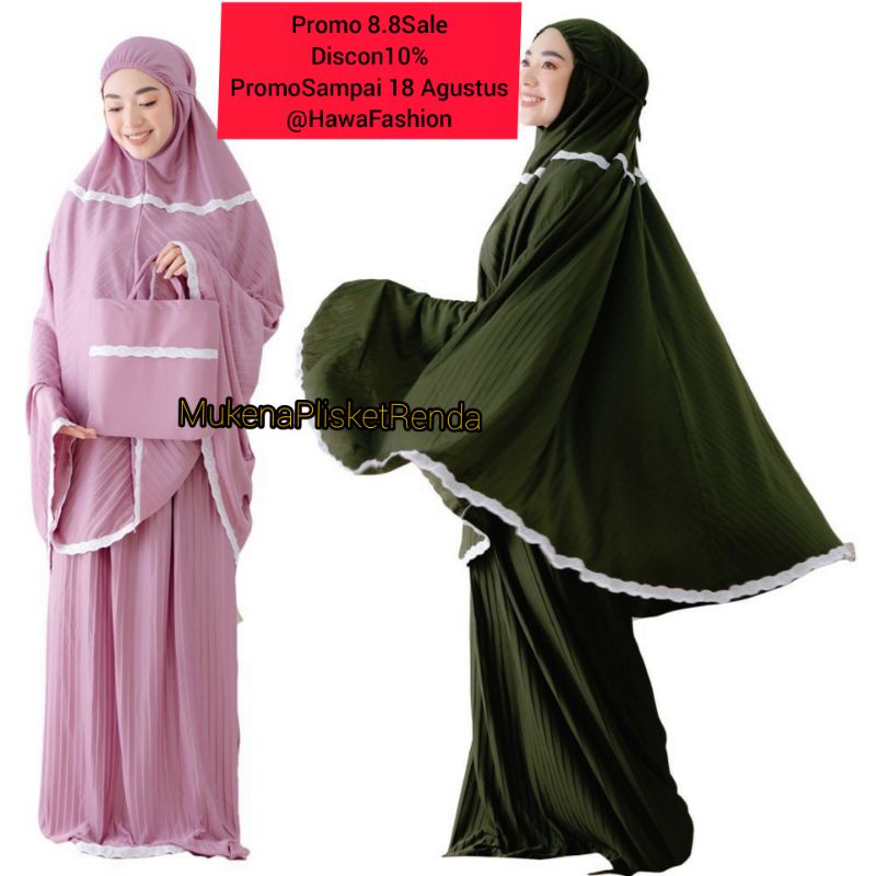 Mukena Plisket Renda