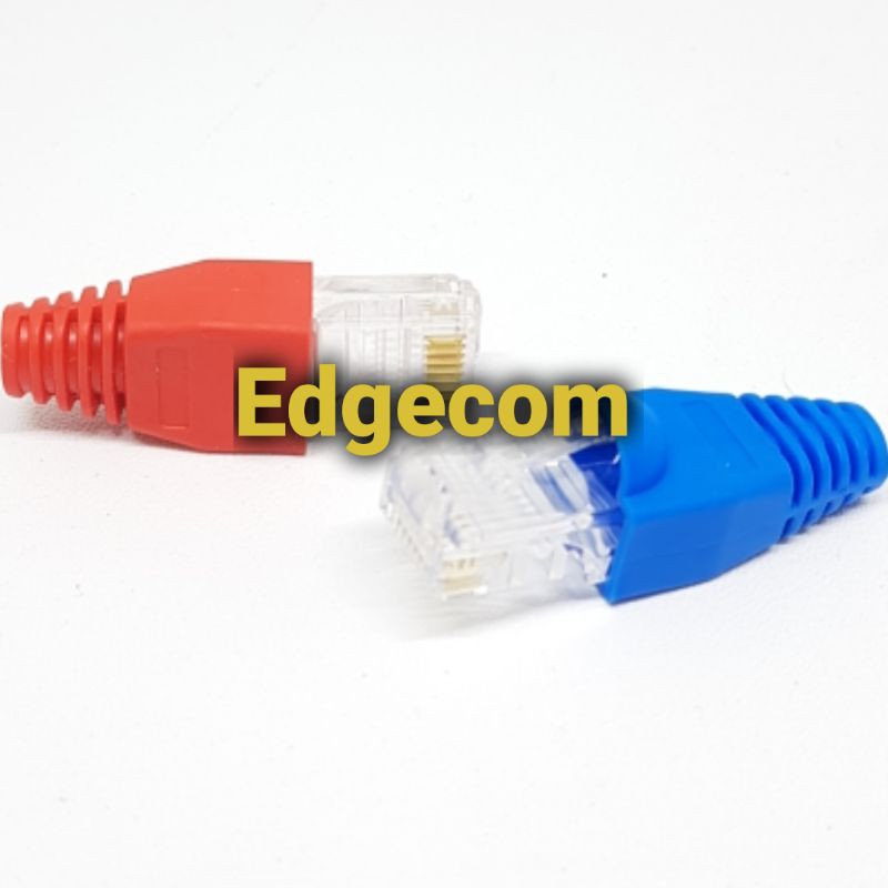 Plug Boot RJ45 Karet pelindung Konektor RJ45 Satuan/Eceran