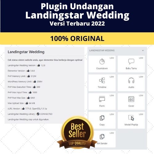 PROMO!! Landingstar Wedding Plugin Wordpress ORIGINAL