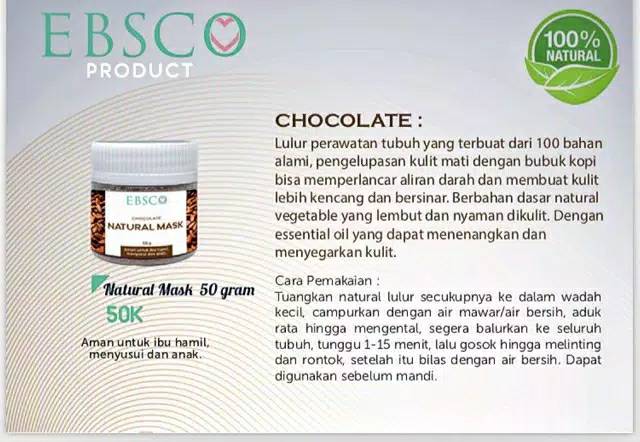 NATURAL MASK EBSCO - Lulur Badan Ibu Hamil, Menyusui &amp; Anak