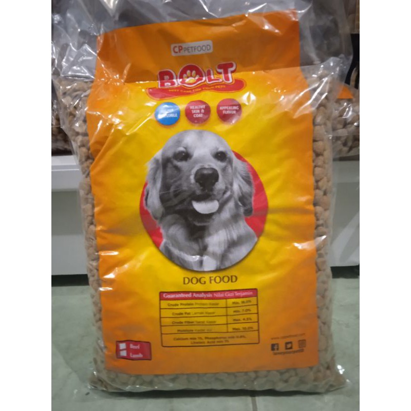 makanan Anjing Bolt Dog repack 1kg