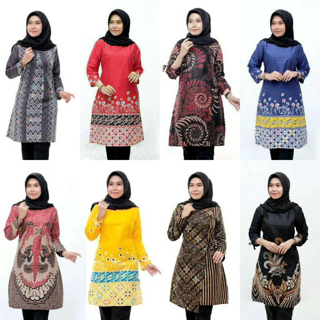 Batik Dolby Dolbi Dobby Doby Tenun Sutra Tulis Katun ATBM Baron ATASAN BATIK WANITA sogan SRG308