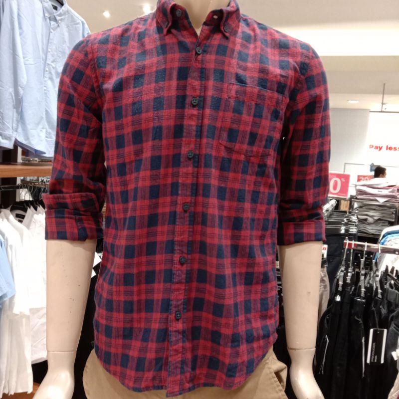 The Executive Slimfit kemeja pria bahan Flanel