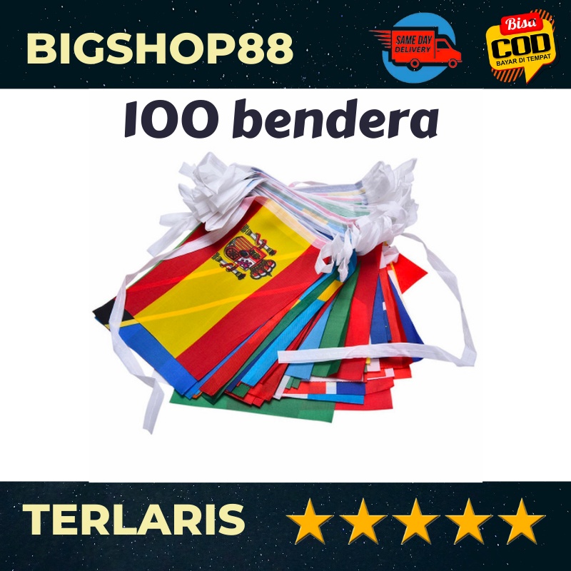bendera negara renceng kecil 100 country flag upacara pbb olimpiade