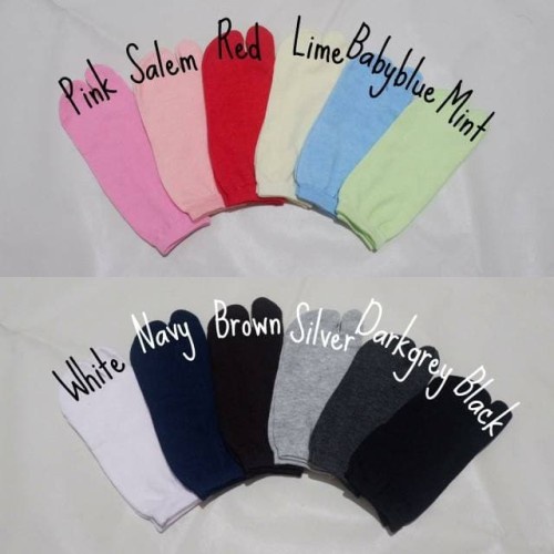 (KK JP) kaos kaki jempol muslimah muslim pendek,semata kaki,polos 1pcs-3