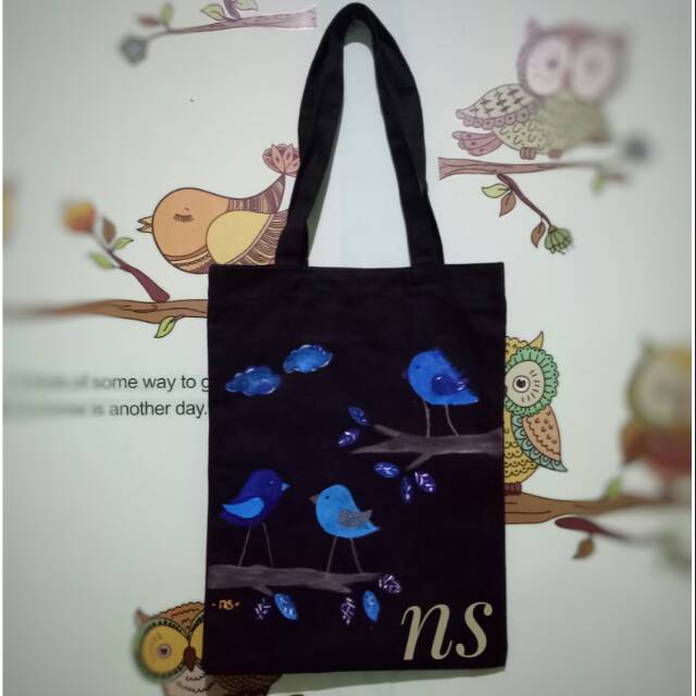 Tas tote bag kanvas Lukis