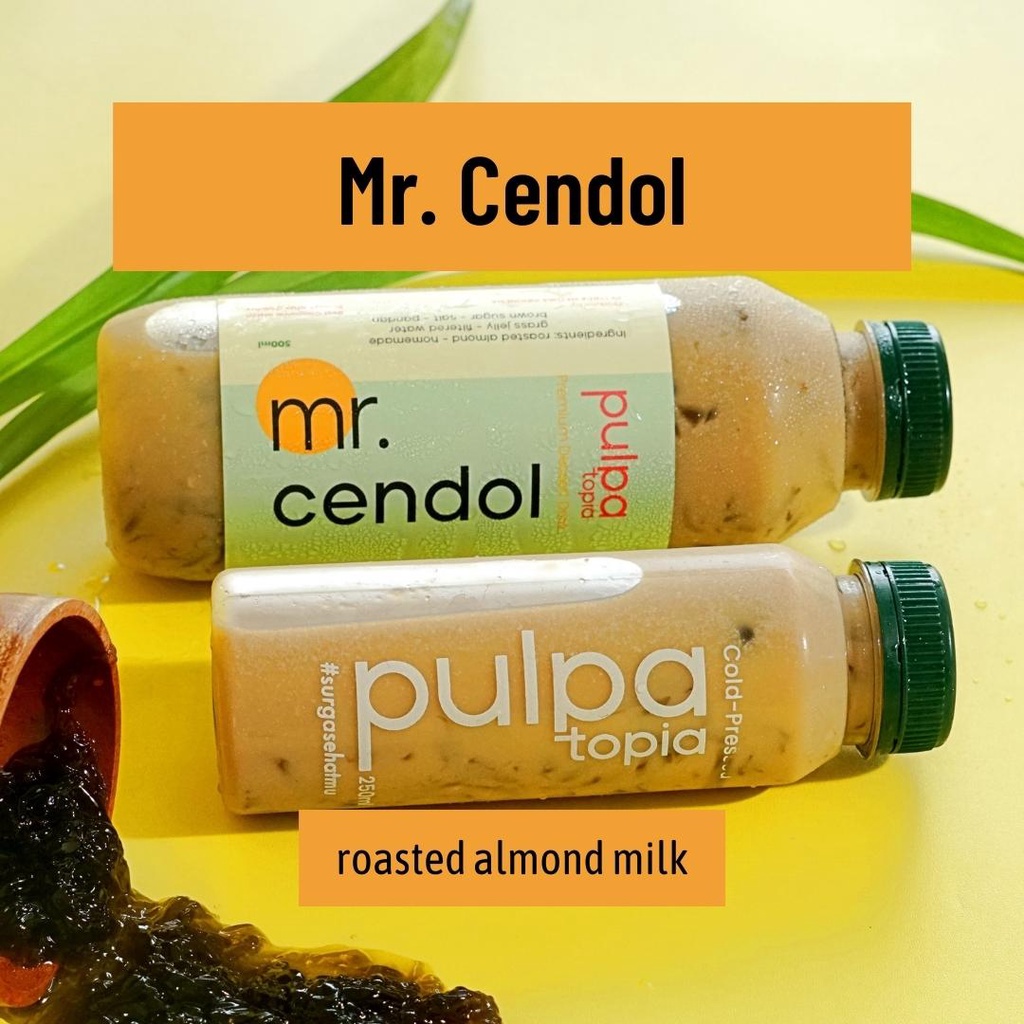 

DESSERT DRINK Mr. Cendol Pulpatopia - Healthy Cendol Vegan Tanpa Santan Sehat Alami Dairy Free 250ml 500ml 1000ml Pulpatopia