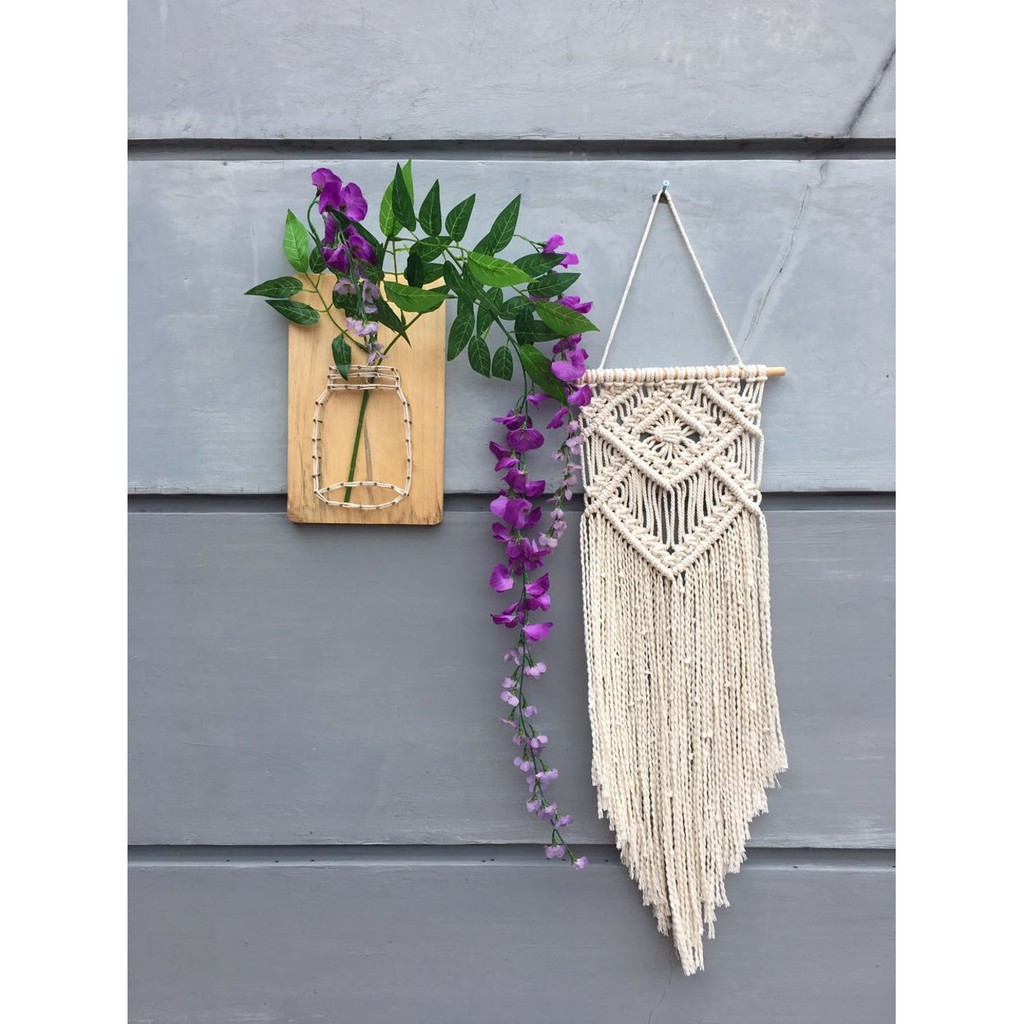 Hiasan Dinding Gantung Macrame   Hiasan Dinding Gantung Unik   Macrame Wall Hanging   Handmade Macr