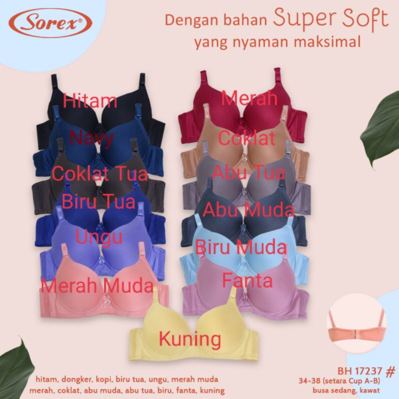 Grosir Bra Sorex Super Soft Kawat 17237