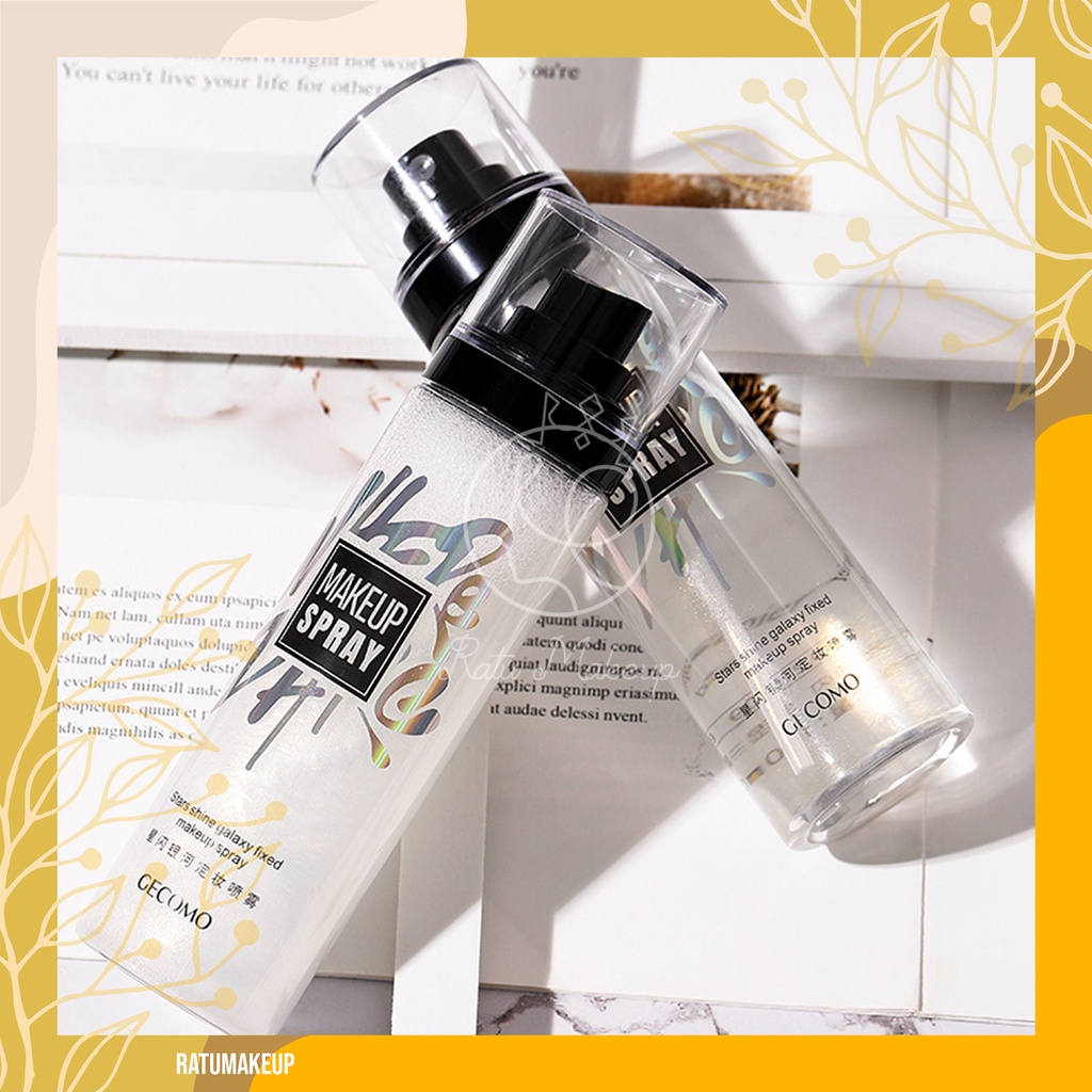 [BISA COD]TERMURAH GECOMO Setting Spray Make Up Finishing membuat Makeup Tahan Lama Glowing Shimmery