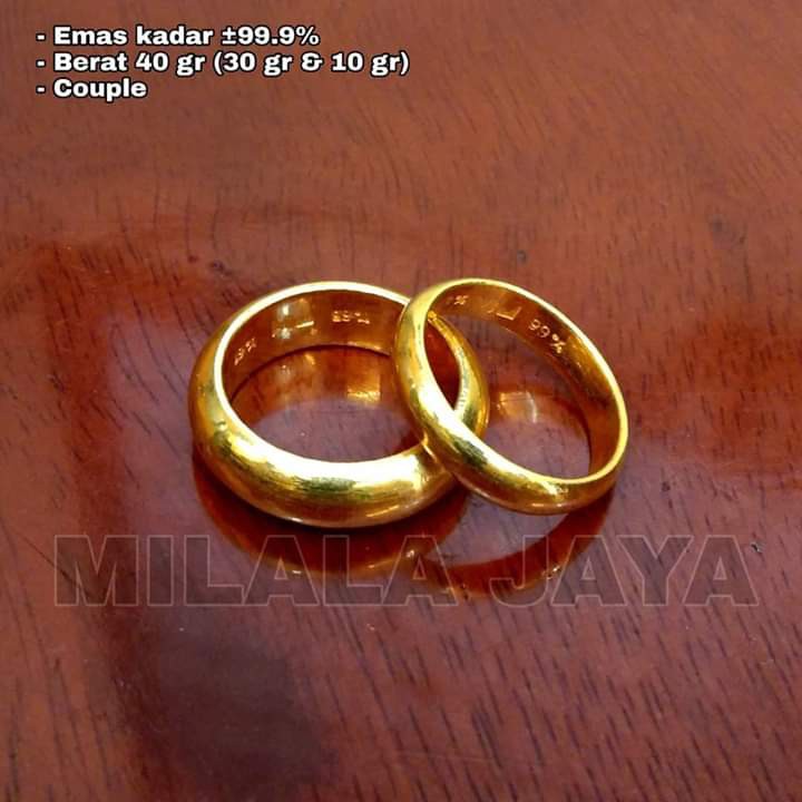 Cincin Emas Asli Kadar 99 9 999 24k Lm Belah Rotan Polos Padat Indonesia