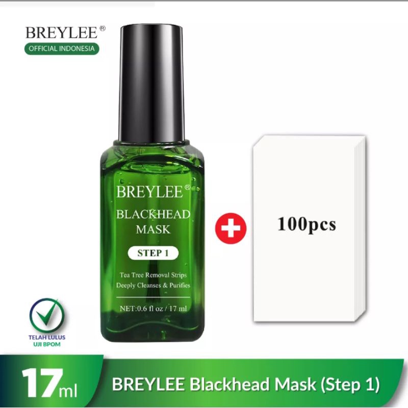ⓂMUFOJI_SHOPⓂ BREYLEE Blackhead Mask Peel Off Masker Komedo STEP 1 BLACKHEAD