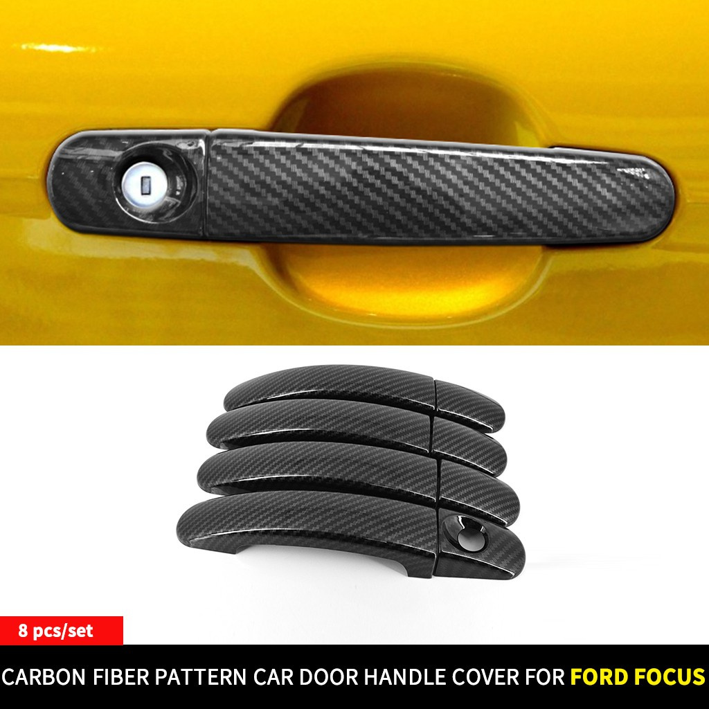 Xuming Untuk 2005 2017 Ford Focus Carbon Fiber Pattern Door Handle Cover