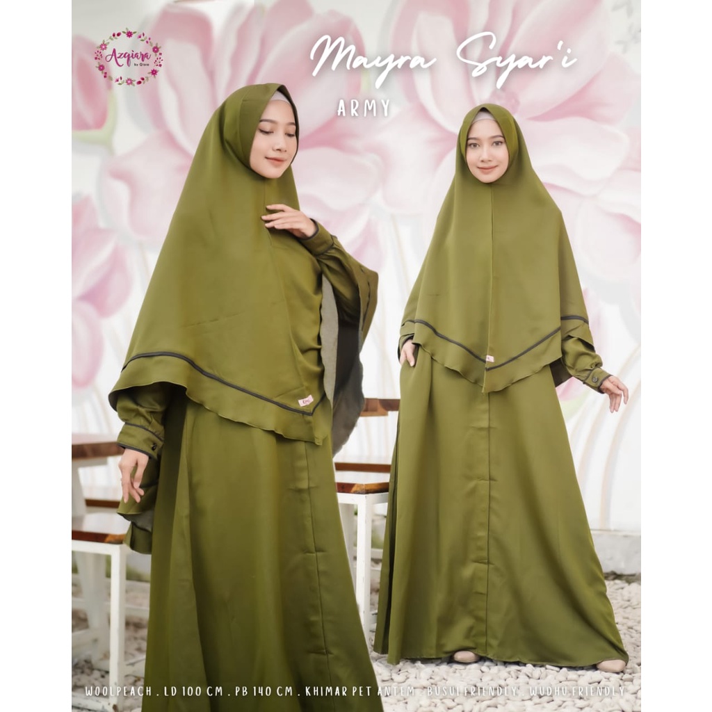 MAYRA SYARI gamis muslim wanita original produk by qiara