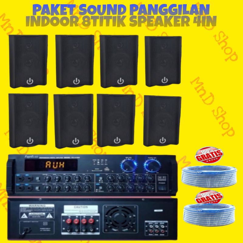 paket speaker cafe indoor 8unit speaker pasif 4in