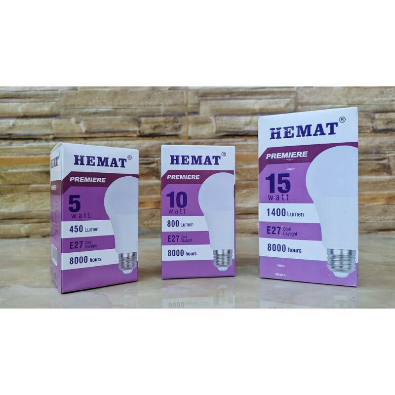 Bohlam LED Hemat Premiere 5W dos ungu - Lampu LED Hemat cahaya putih