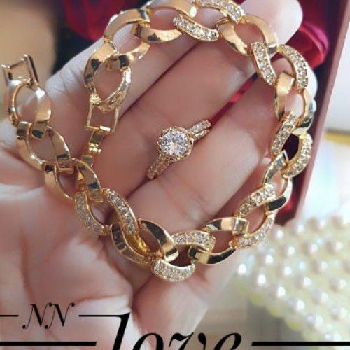 Xuping gelang dan cincin gold 0504n