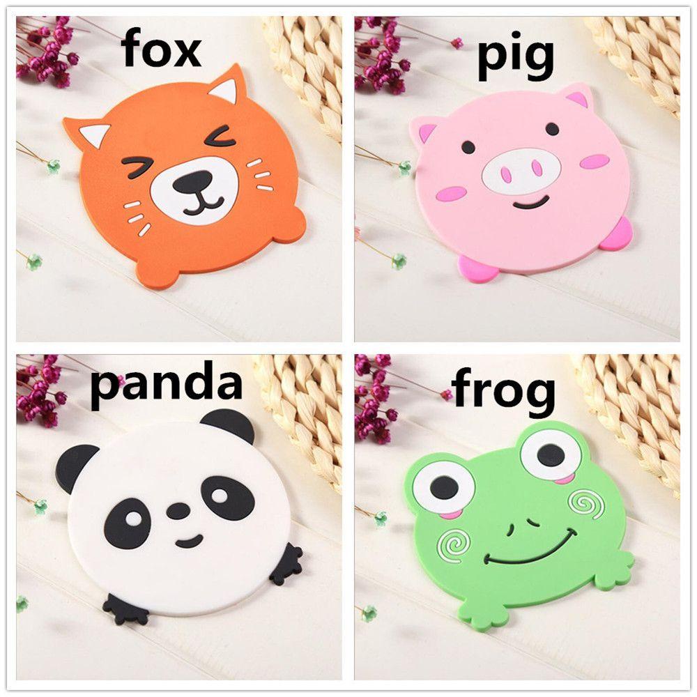 Solighter Silicone Coaster Cute Pad Hewan Aksesoris Dapur