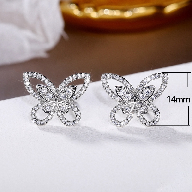 Fashion Women's Butterfly Stud Earrings Piercing Stylish Accessories Party Daily Wear Girls Earrings Fancy Gift Jewelry