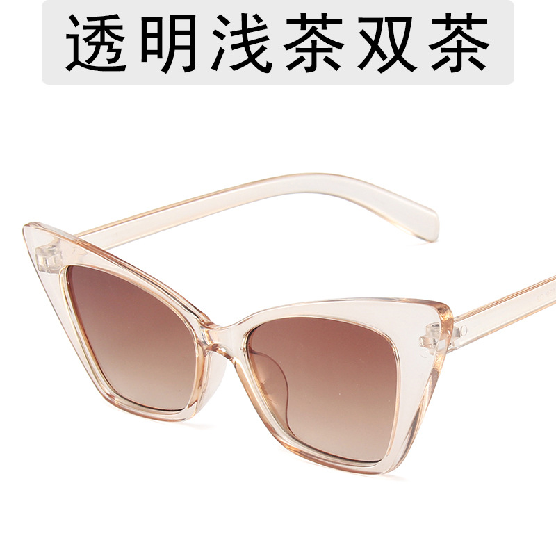 【YUZHU】COD New Fashion Cat Eye Candy Color Simple Sunglasses untuk Wanita