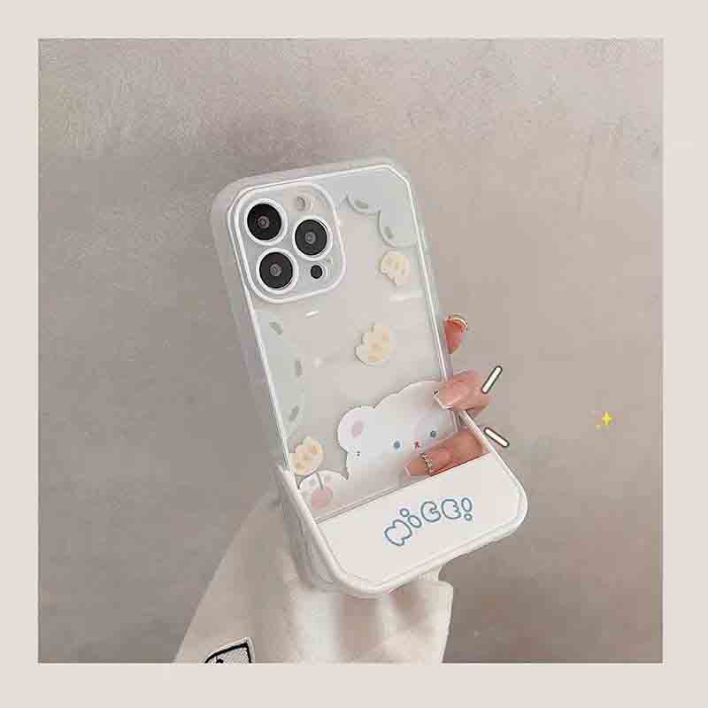 Soft Case Silikon TPU Transparan Motif Beruang Untuk IPhone 13 12 Mini 11 10 Pro XS Max X XR 8 7 6 6S Plus SE 2020