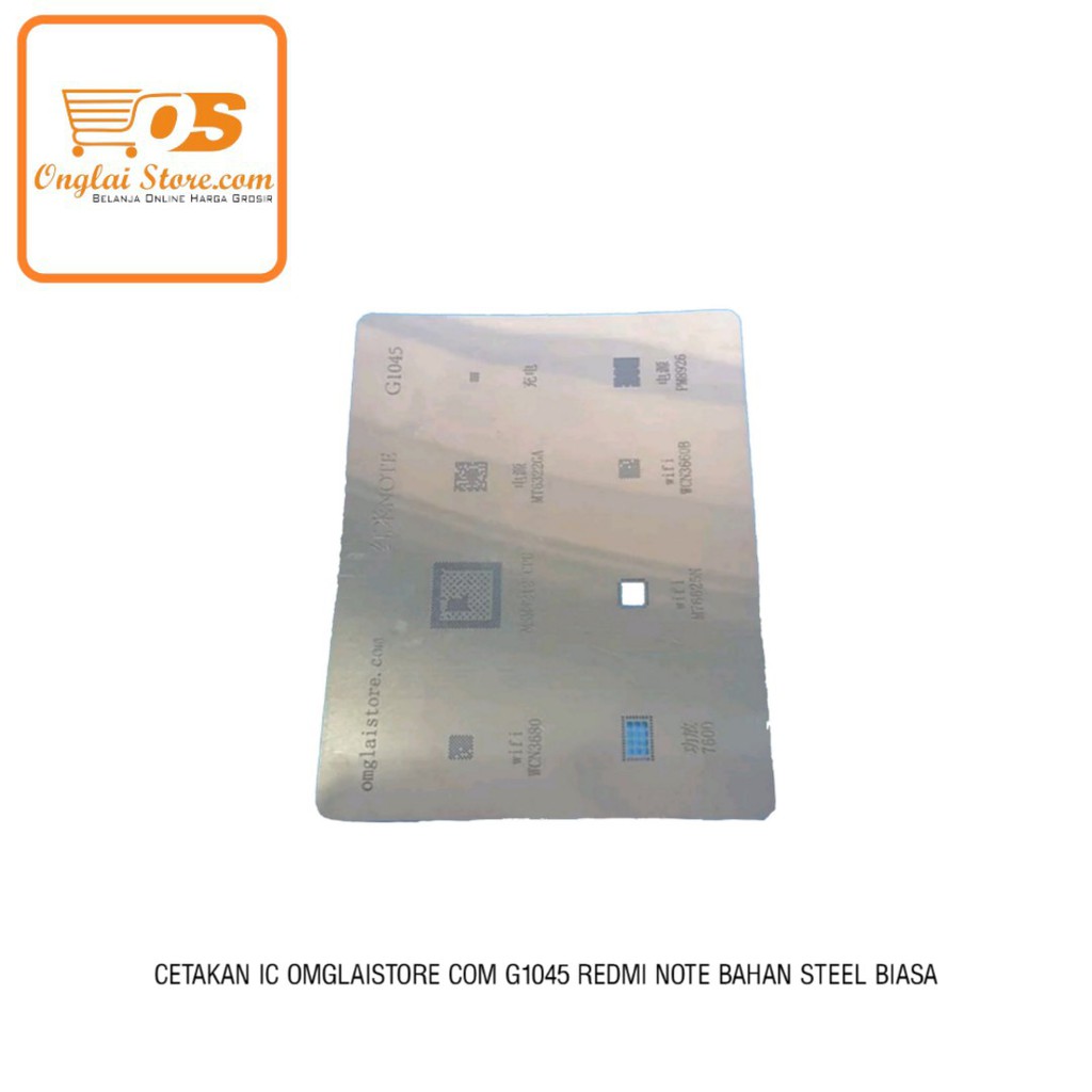 Cetakan Ic Omglaistore.Com G1045 Redmi Note Bahan Steel Biasa (Harga Spesial)