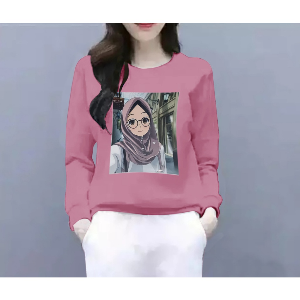 FASHION COOLS - (BISA COD) ~ BAJU ATASAN HIJAB ROSA GIRL LENGAN PANJANG TERBARU-KAOS DISTRO WANITA LENGAN PANJANG KEREN MASA KINI-BAJU CEWEK TERLARIS