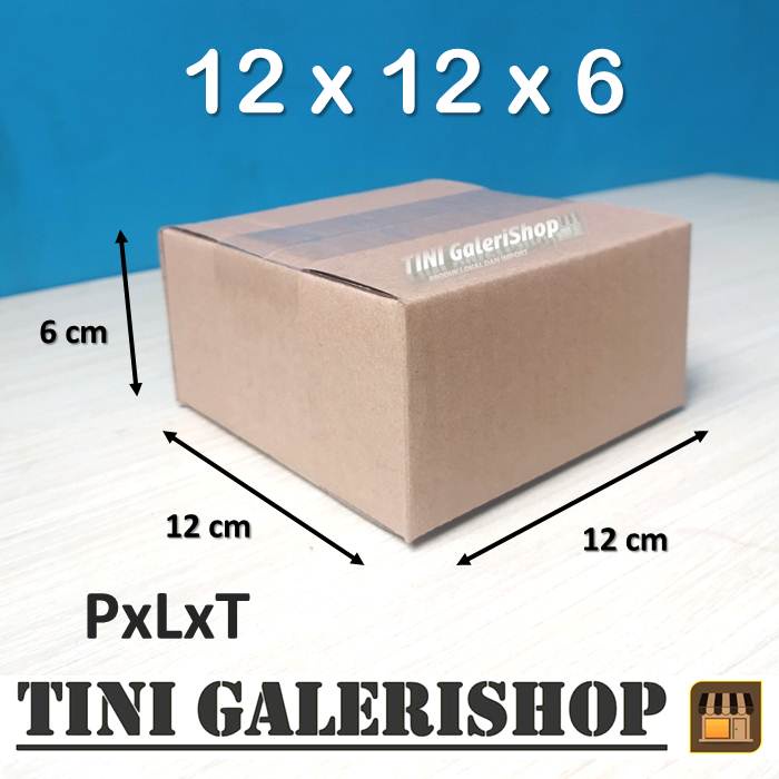 Kardus Packing Karton Box Uk.12x12x6 cm Luar Polos Dalam Ada Tulisan-4