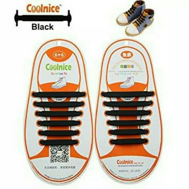 Tali sepatu silicone anak COOLNICE Kids 12pcs