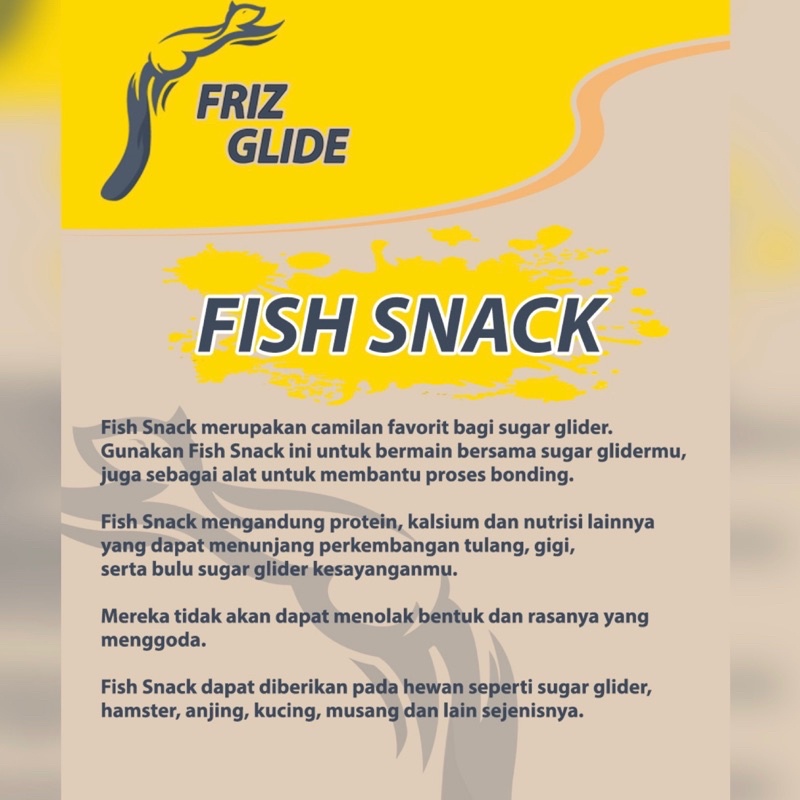 15G FISH SNACK SUGAR GLIDER CAMILAN ORIGINAL KUCING ANJING HAMSTER