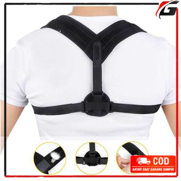 Tali Korektor Postur Punggung Body Harness Support Belt Hitam