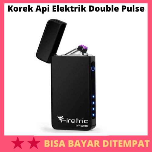 Korek Api Elektrik Double Pulse Plasma Arc Lighter / Korek Api Elektrik Electric Electrik Cas Listri