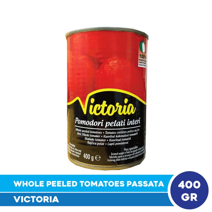 

Victoria Whole Peeled Tomatoes Passata 400gr - Tomat Utuh dalam Kaleng