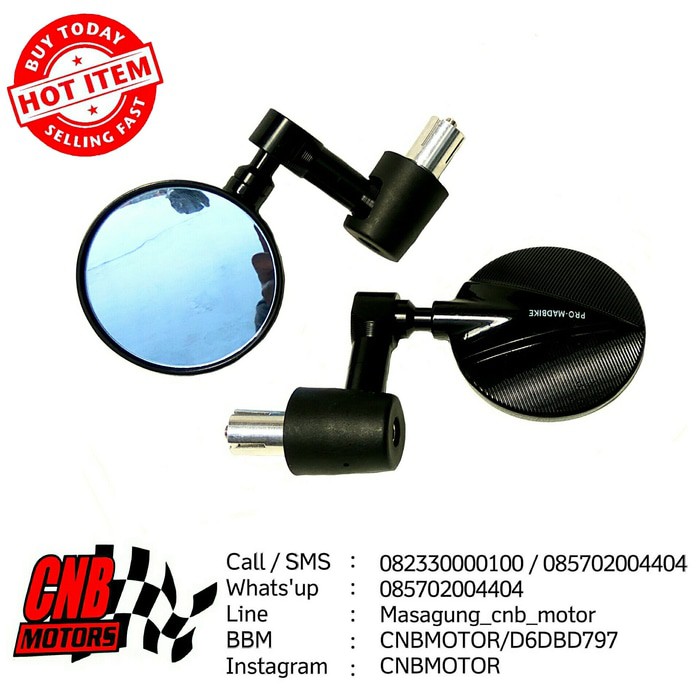 Spion Jalu Universal Bulat Kaca Biru