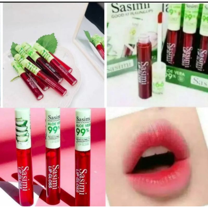 (Per Box isi 24 Pcs)Liptint Sasimi Aloevera 99% S721