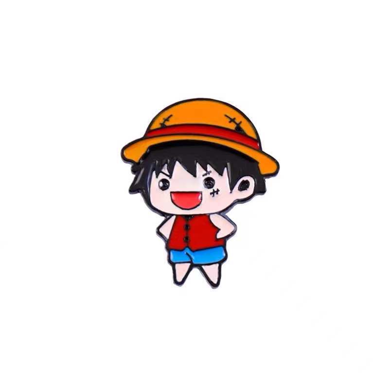 Jepang Lucu Kartun karakter one piece paduan bros lencana in Trendi Pria Wanita mahasiswa dekorasi