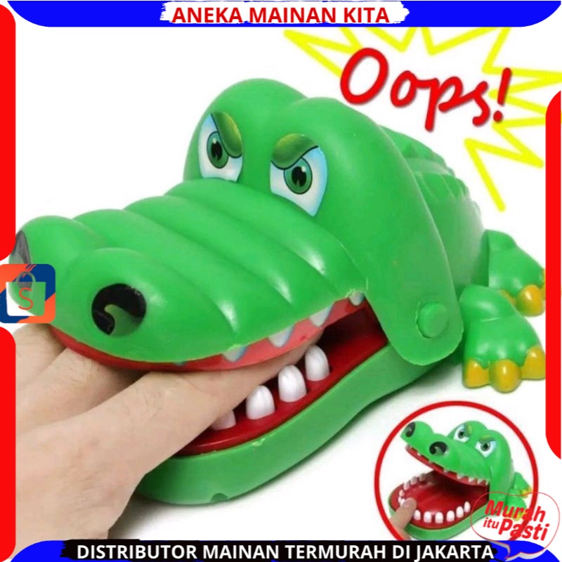 ( BISA COD ) PROMO Mainan Anak Crocodile Dentist / Mainan Buaya Gigit Jari Tricky Toy Crocodile Biting Toy Crocodile