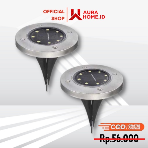 Lampu Tanam LED Solar Panel Outdoor 8 LED Waterproof / Lampu Solar Cell Tenaga Surya Matahari Outdoo