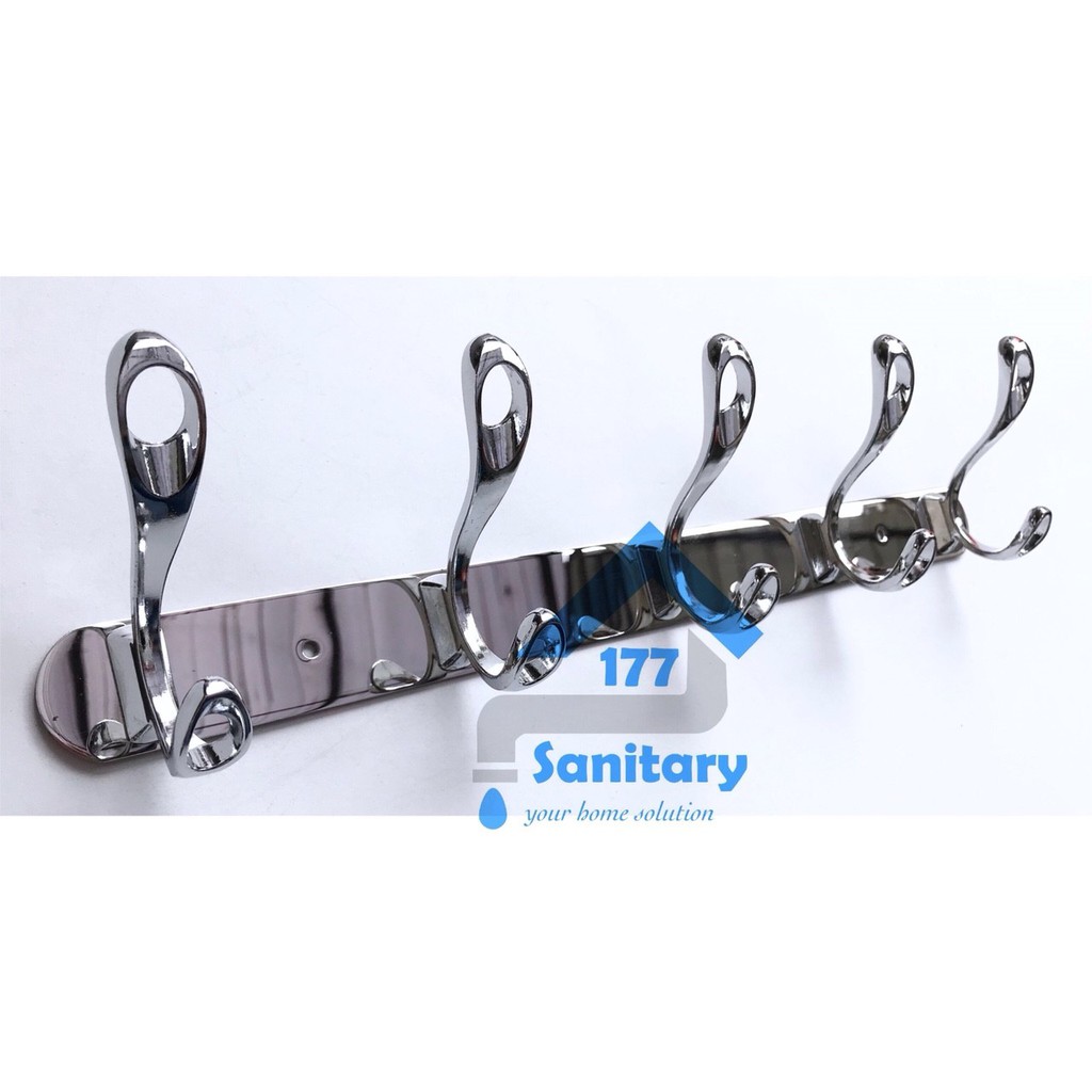 Gantungan Baju Stainless 5 Kait Gede 1239- Kapstok 5kait Mumer Rak Cantolan Mumer Hook Hanger /D12