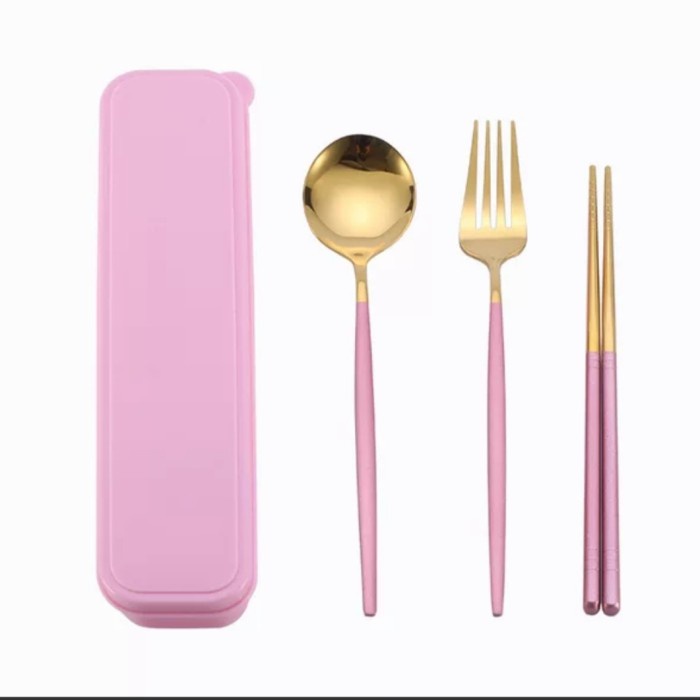 NEXXIO Sendok Makan KOREA / Set Alat Makan Korea Stainless / Stainless Steel Set