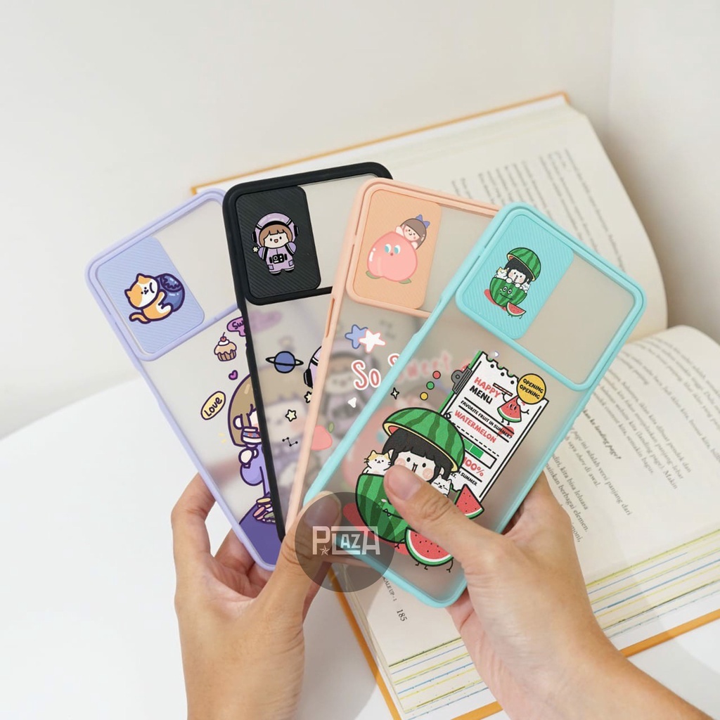 Softcase Slide Camera [PKG01] For OPPO Reno 6 4G A5S A15 A3S A54 A16 A5 2020 RENO 5F OPPO A74 | CASE SLIDE | CASE PROTECT | CAMERA PROTECT | KAMERA PROTEK | CASE TUTUP | SLIDE CAMERA | CUTE CASE | CASE LUCU | LILAC | MINT | PEACH | BLACK